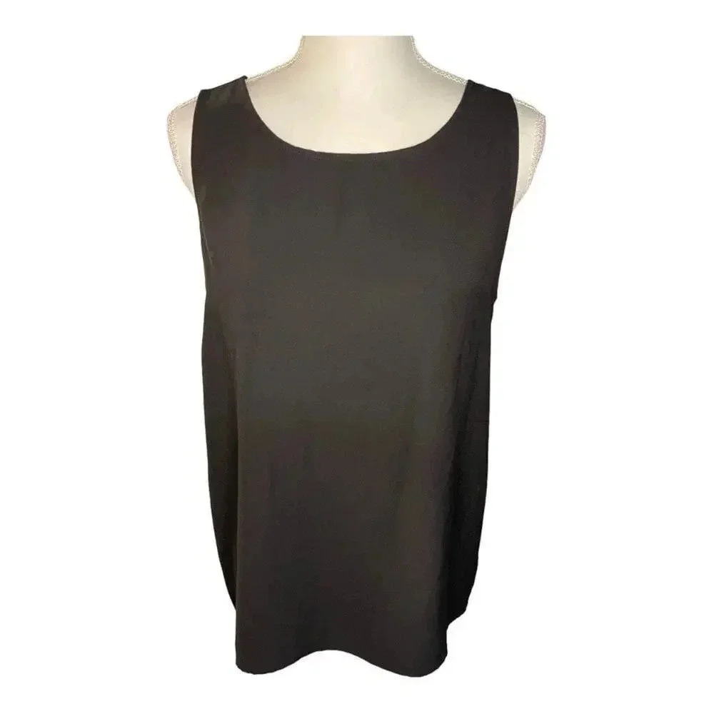 BB Dakota‎ Women’s Medium Black Lace Back Sleeveless Blouse Tank Top